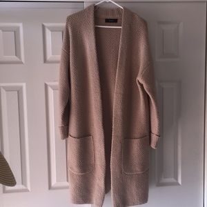Long camel cardigan